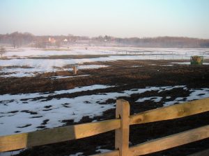 geauga farmland in snow
